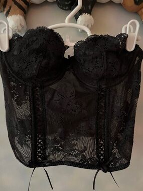 Victoria’s Secret Black Lace Bustier Corset Top - Women Intimates & Sleepwear
